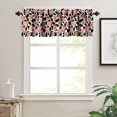 thumbnail image 5 of Strawberry Valance Curtains, Abstract Bohemian Funny Cute Pink Fruit Vintage Rustic Cow Fur Seamless Pattern Home Decor Short Window Treatments Drapes for Bedroom Living Room Kitchen 54x18in x1 Panel, 5 of 6