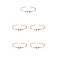 thumbnail image 2 of Jumpingount de metal, abierta de estilo Simple, decoración de ropa para el cuerpo, accesorio de joyería, pulseras, brazalete para Dorado 5piezas Jumpingount CBP234438, 2 of 4