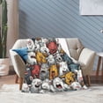 thumbnail image 6 of Funny Cartoon Goat Pattern Throw Blanket - Vibrant Doodle Art, Soft Flannel Fleece, Whimsical Animal Decor for Sofa, Couch & Home 80x60, 6 of 6
