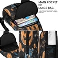 thumbnail image 4 of Sling Backpack,Halloween Pumpkins Skulls Bats and Eyeballs Crossbody Bag with Water Bottle Holder,Waterproof Sling Bag for Men/Women with Chest Phone Holder for Hiking,Travel, 4 of 6