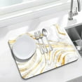 thumbnail image 5 of Rubber Dish Drying Mat for Kitchen Counter Large Marbling Washable Quick Home Coffee Pad Fit Under Sink,Bar,Utensils 18x24in, 5 of 5