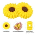 thumbnail image 4 of Uxcell 20mm Silicone Flower Beads, 15 Pcs Cute Colorful Soft Sunflower Focal Loose Space Bead, Yellow Brown, 4 of 6