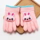 thumbnail image 4 of Guantes de invierno para niños, cálidos, de princesa, para niñas, de cinco dedos, cálidos, con forro polar, bonitos, para niños y niñas, de lana para bebés, 4 of 6