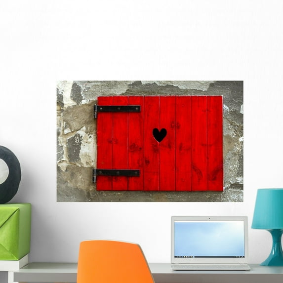 Love Window Wall Mural by Wallmonkeys Peel and Stick Graphic (24 in W x 16 in H) WM263697