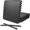 Norsk Interlocking Foam Floor Mat 4- Pack plus BONUS Pack Value Bundle, Red
