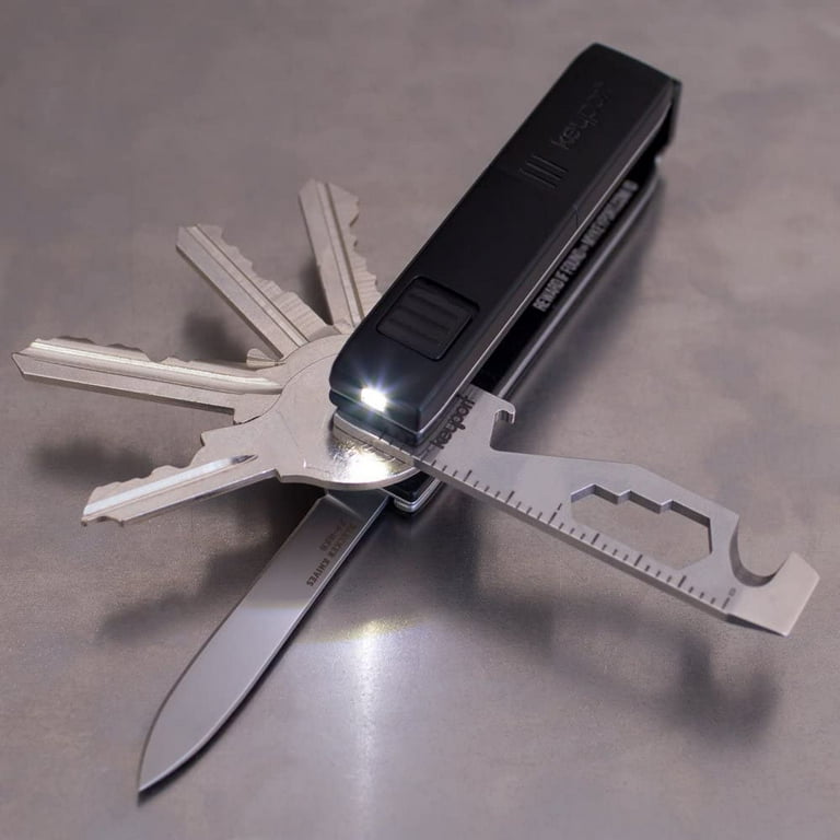 Porte-clés Pliant Ultnice Aluminium | Noir | Outil De Poche Extérieur