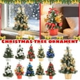 thumbnail image 5 of Mini Tabletop Xmas Tree 15.8 Inch, Artificial Christmas Tree with Ornaments, Small Indoor Home Office DIY Holiday Decor, 5 of 5