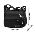 thumbnail image 2 of Women Multi Pockets Crossbody Bag Waterproof Nylon Single Shoulder Bag Travel Purses Handbags,Black, 2 of 5