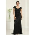thumbnail image 6 of May Queen MQ2062 Juniors Womens Embellished Floral Red-Carpet Gown, 6 of 9