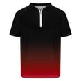 thumbnail image 4 of Dovford Zipper Polo Shirts for Men Short Sleeve Slim Fit Shirts Casual Stretch Gradient Color Zip Shirt, 4 of 4