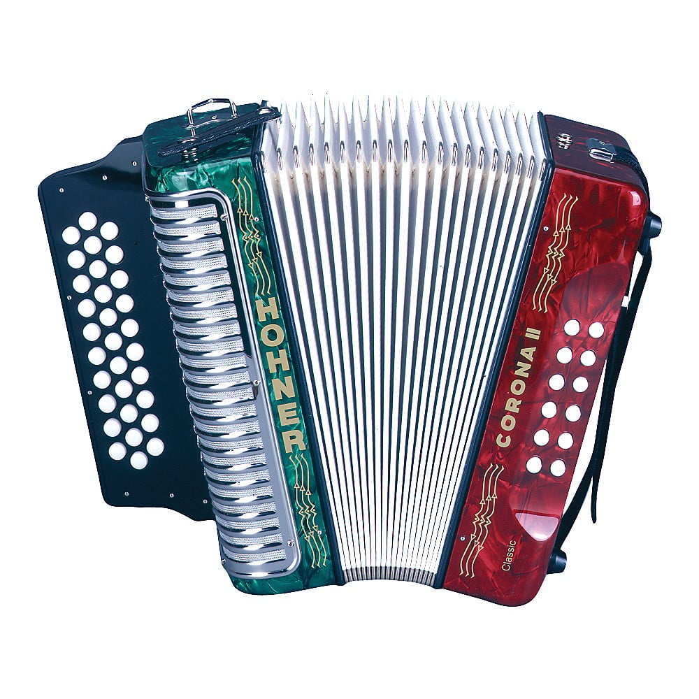 Hohner Corona II Classic GCF Accordion Mexican Flag