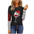 thumbnail image 1 of Sudaderas de Cuello Redondo de Navidad Para Mujer Moda Casual Manga Larga Impreso Ladies Tops Odeerbi ODB207710, 1 of 4
