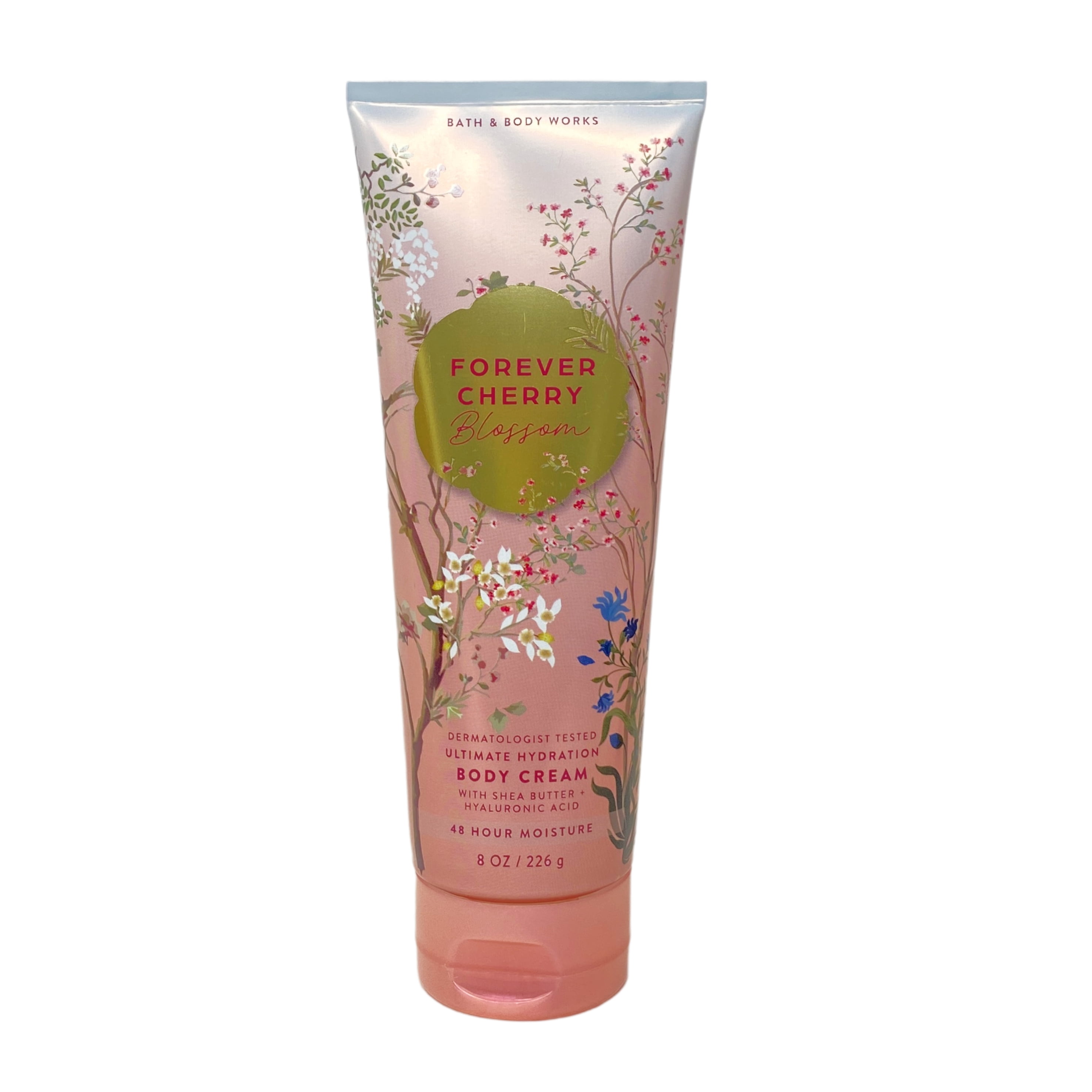 Bath & Body Works Forever Cherry Blossom - Ultimate Hydration Body Cream and Body Wash with a Perfectly Peeled Bar Soap