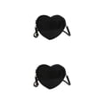 thumbnail image 3 of Minnieouse Bolso bandolera multifuncional Longitud de la correa ajustable Práctico y elegante y en forma de corazón de melocotón negro negro 2Conjunto, 3 of 6