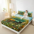 thumbnail image 4 of Feelyou Blooming Daisy Flower Full Size Sheets, Afternoon Tea Bed Sheets, Rustic Farmhouse Style Sheet Sets, Breathable Home Decor, 4-Piece, 4 of 7