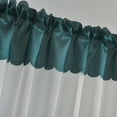 thumbnail image 2 of 2 Piece Elegant Faux Silk Dual Color Splicing Sheer Window Valance,Rod Pocket Curtain for Kitchen, Café, Dining, and Bathroom Decor, 2 of 6