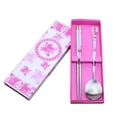 thumbnail image 2 of EIMELI 2Pcs Portable Metal Tableware Outdoor Picnic Camping Cutlery Chopsticks Spoon, 2 of 9