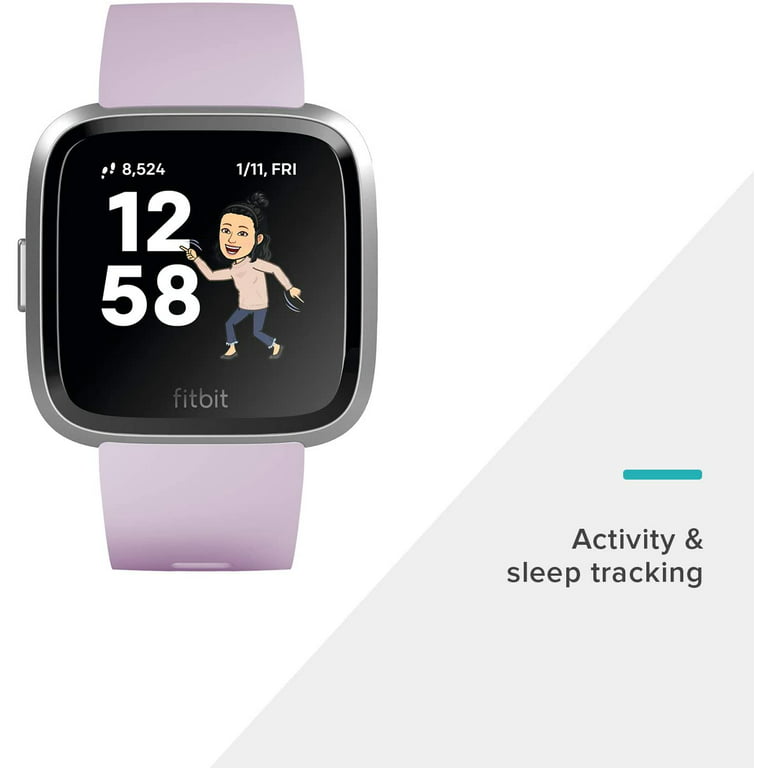 Fitbit Versa Lite Edition Smart Watch, One Size (S and L Bands Included), 1  Count
