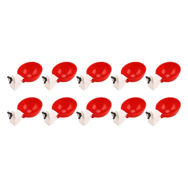 Chicken Waterer,10Pcs Automatic Chicken Water Filling Poultry Drinking Bowl Chicken Watering Cup User-Friendly Design