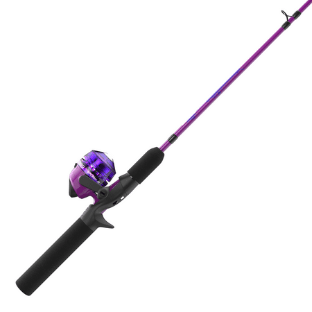 Zebco Splash Jr. Spincast Reel and Fishing Rod Combo 4-Foot Fishing Pole Right-Hand Retrieve Pink