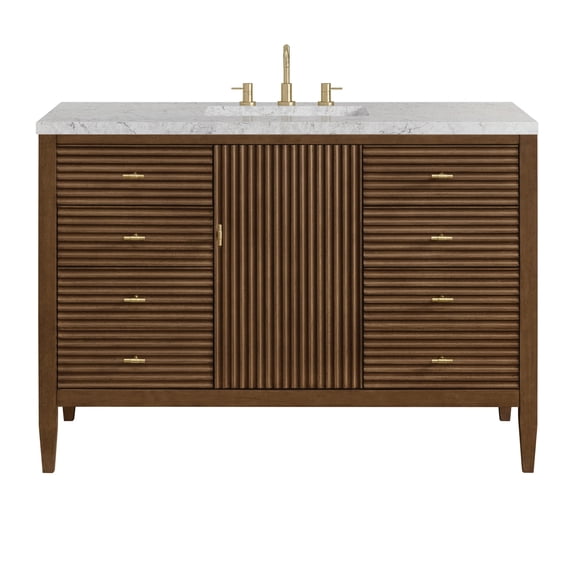 James Martin Vanities 485-V48-WLT-3EJP Myrrin 48" Single Basin Wood Vanity Set -