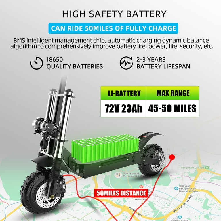 JUEXING T60 Electric Scooter - 72V 5600W Dual Motor, 50 mph JUEXING T60 Electric Scooter - 72V 5600W Dual Motor, 50 mph