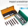 thumbnail image 1 of Manual Impact Screwdriver Set, 13-Piece Rusty Screw Extractor Kit with Durable Iron Storage Case - Factory Direct Supply, High-Quality Multi-Purpose Tool for DIY Projects and Professional Use, 1 of 5