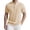 Khaki, variant on Men's Henley Short Sleeve Shirt Breathable Moisture Wicking Tee Cotton Soft Business Casual Summer Tops
