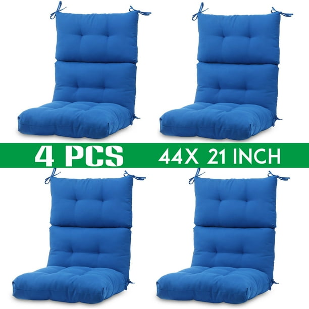 Romhouse 4 pcs 44x21 inch Solid Chair Cushion Outdoor High Back Rocking