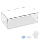 thumbnail image 1 of Caja de exhibición de acrílico de 1 paquete, 11.8x5.9x3.9 pulgadas/30x15x10cm Caja de exhibición clara de acrílico con base de madera negra [Blanco, Transparente], 1 of 6