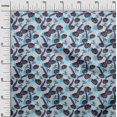 thumbnail image 3 of oneOone Rayon Light Blue Fabric Tropical Leaf Craft Projects Decor Fabric Printed By The Yard 56 Inch Wide, 3 of 5