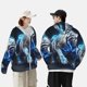 thumbnail image 4 of Fotbe Futuristic Blue Light White Tiger Chaqueta con Protección Solar UPF 50+ para Hombre y Mujer, Camisa con Capucha y Bolsillos-3X-Large, 4 of 7