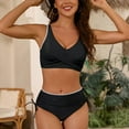 thumbnail image 4 of Erwazi Women's 2 Piece Bikini Set Adjustable Straps Padded Wireless Split Swimsuit for Beach Vacation, 4 of 6