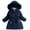Dark Blue, variant on Girl's Long Parka Warm Winter Coat Water Resistant Puffer Jacket Snow Outwear Girls Winter Coat