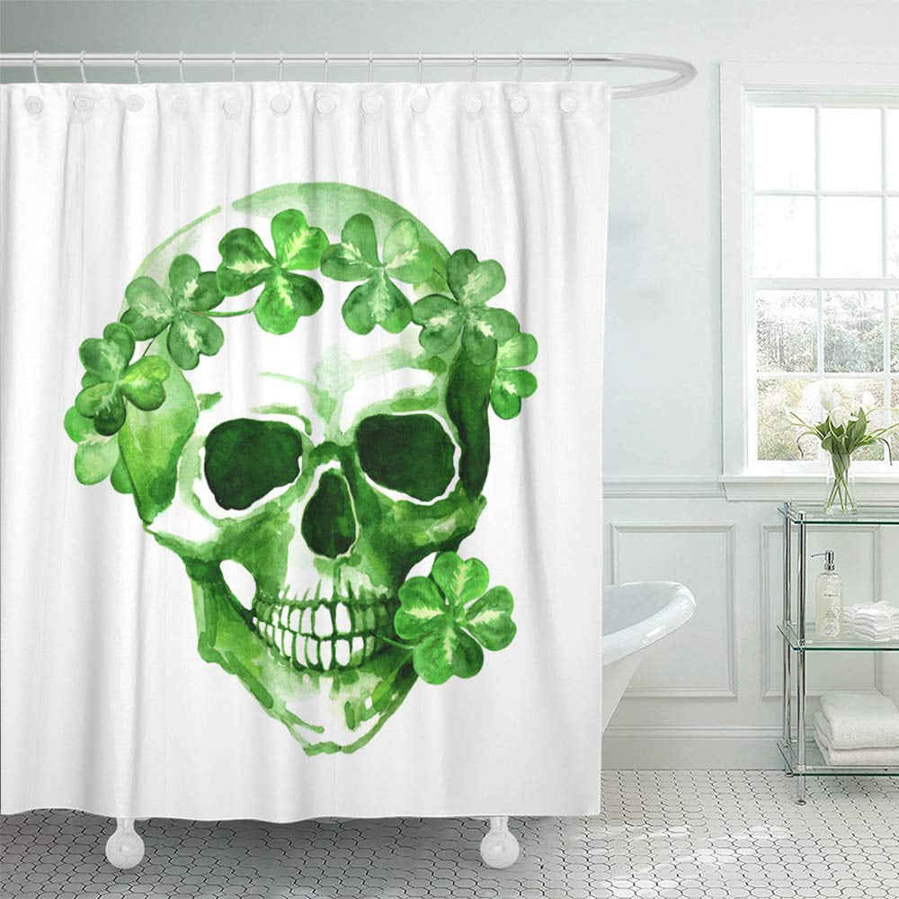 Details about   Happy St Patrick's Day Lucky Clovers Green Shower Curtain Set Bathroom Decor 72" 