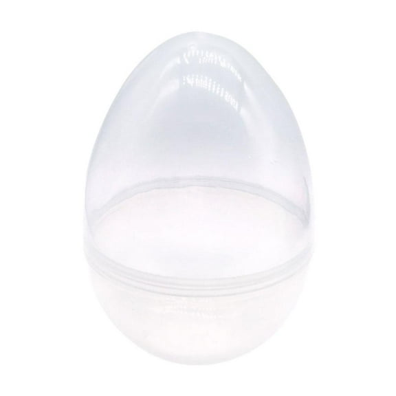 4.68in Large Clear Fillable Easter Eggs, DIY Paintable Empty Plastic Eggs for Candy Toys, Easter Basket Stuffers Hunt Party Decor(1Pcs)
