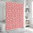 thumbnail image 5 of Pink Flowers Bathroom Shower Curtains with 12 Hooks Polyester Waterproof Shower Curtain for Stalls and Bathtubs Farmhouse Rustic Botanical Floral Pattern Decorative Bathroom Curtain 72x78 Inches, 5 of 6