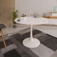 thumbnail image 5 of Velets Tulip Mid-Century Modern Round Table with Pedestal Base, Dining or Coffee Table for Living Room & Kitchen, White, 36″, 5 of 5