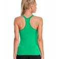 thumbnail image 5 of Women's Ribbed Workout Tank Tops with Built in Bra Racerback Athletic Top, 5 of 5