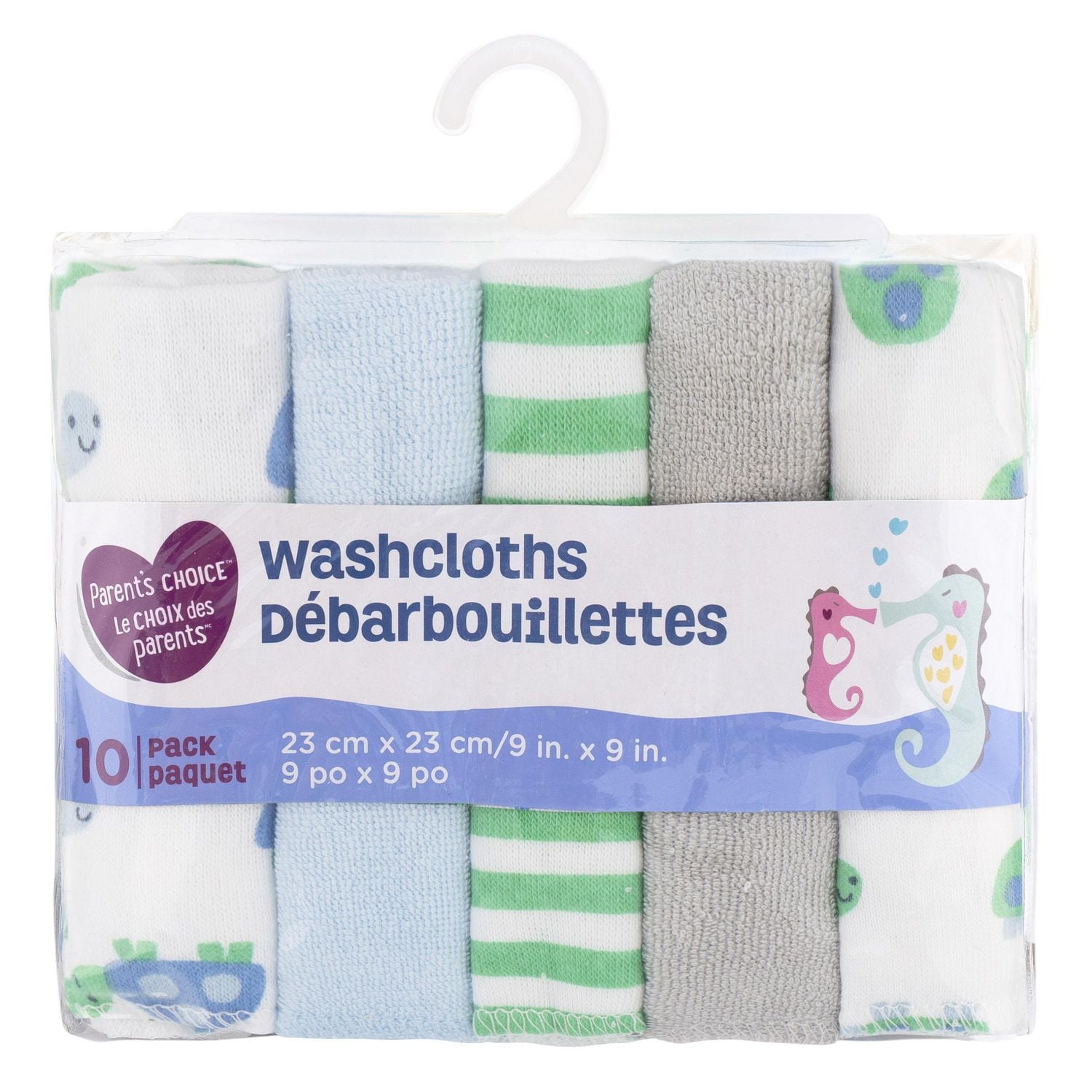 Parent's Choice 10-Pack Washcloth Set, Boys, Pack of 10