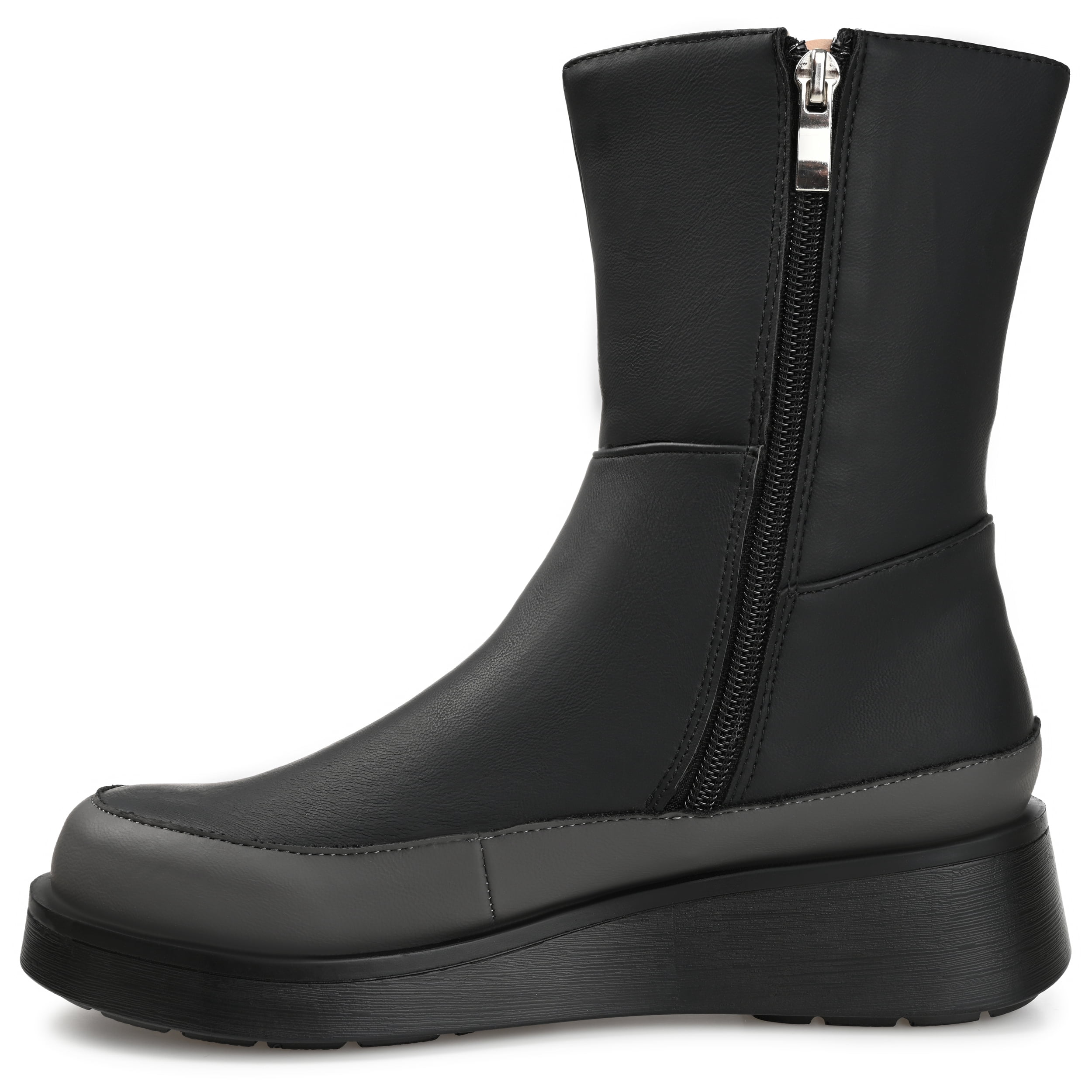 Journee Womens Cristen Inside Zip Platform Booties