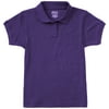 Classroom School Uniforms Big Kid Short Sleeve Fitted Interlock Polo 58582, L, Dark Purple