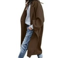 thumbnail image 6 of Casual Long Jacket With Pockets Solid Color Single Breasted Lapel Woolen Coat For Women Warm Winter Clothing, 6 of 9