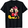 thumbnail image 1 of Disney Mickey And Minnie Mouse Sweet Couple Portrait T-Shirt All Size S-5XL, 1 of 4