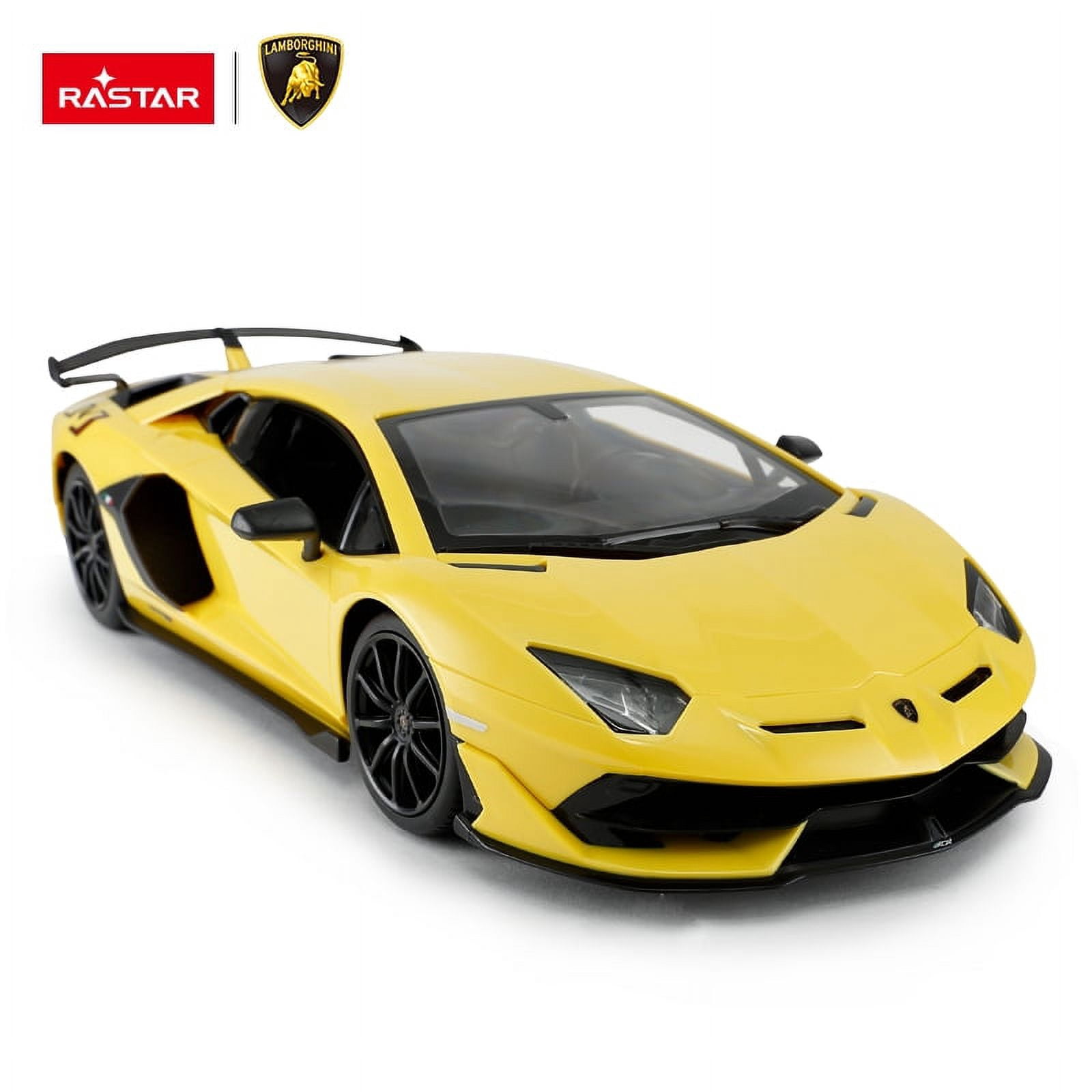 RASTAR RC Car 1/14 Scale 2.4Ghz Lamborghini Aventador SVJ Radio Remote Control R/C Toy Car Model Vehicle (Yellow))