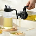 thumbnail image 2 of HBYJLZYG Olive Oil Dispenser Bottle Leakproof Glass Oil Container with Non Slip Handle Automatic Cap and Stopper Oil Dispenser Bottle for Kitchen 630Ml, Kitchen Storage Organization, 2 of 6
