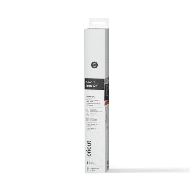 Vinyle thermocollant sans tapis Smart Iron-On™ (91,4 cm/3 pi), Blanc