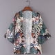 thumbnail image 2 of Mujeres Chifón Playa Kimono Mariposa Aves Hojas Impresión Frente Abierto Loose Thin Bikini Cove Abanopi Kimono de mujer, 2 of 7