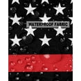 thumbnail image 5 of Pack of 2 Outdoor Pillow Covers, Thin Red Line Flags American Firefighter Red Stripes Flag Waterproof Square Throw Pillowcase Cushion Decorative Pillow Covers for Couch Patio Tent, 20x12 in, 5 of 6