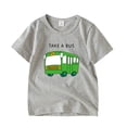 thumbnail image 2 of TOOYOU Boys Summer T-Shirt Toddler Short Sleeve Tee Tops Cartoon Car Design For Baby Babies Kids Size 4-5 Years Grey, 2 of 2